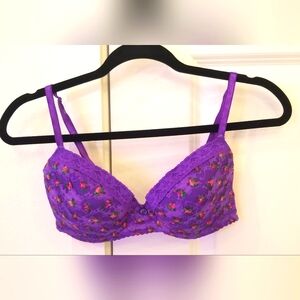 Flower print bra 34D